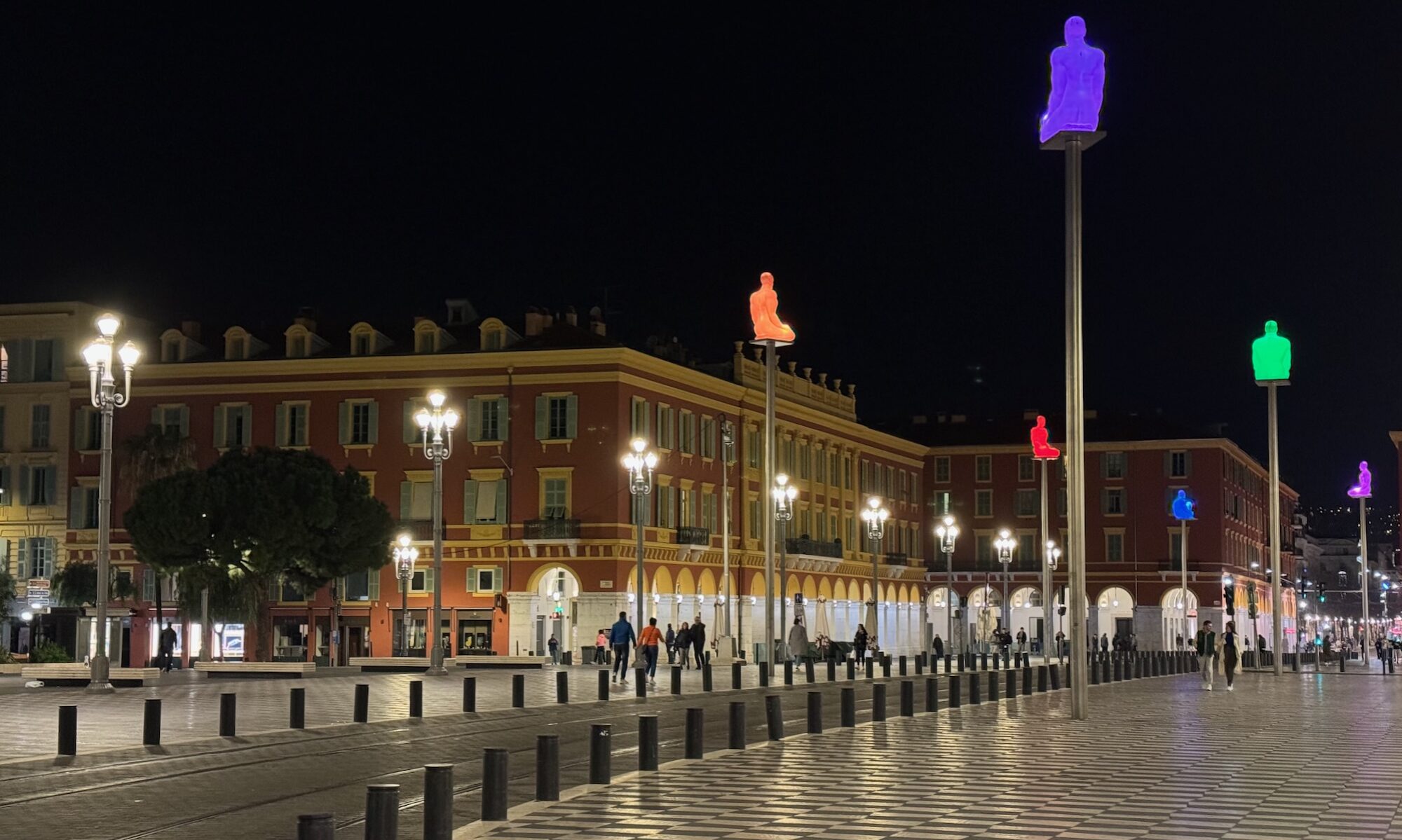 Place Massena at night, Nice, France
